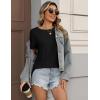 Zeagoo Womens Tshirt Short Sleeve Summer Tops Crewneck Casual Basic Tee Shirts Spring Clothes Trendy Outfit(Black)
