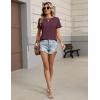 Zeagoo Womens Tshirt Short Sleeve Summer Tops Crewneck Casual Basic Tee Shirts Spring Clothes Trendy Outfit(Dark Red)
