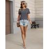 Zeagoo Womens Tshirt Short Sleeve Summer Tops Crewneck Casual Basic Tee Shirts Spring Clothes Trendy Outfit(Grey)