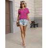 Zeagoo Womens Tshirt Short Sleeve Summer Tops Crewneck Casual Basic Tee Shirts Spring Clothes Trendy Outfit(Hot Pink)