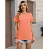 Zeagoo Womens Tshirt Short Sleeve Summer Tops Crewneck Casual Basic Tee Shirts Spring Clothes Trendy Outfit(Orange)