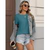Zeagoo Womens Tshirt Short Sleeve Summer Tops Crewneck Casual Basic Tee Shirts Spring Clothes Trendy Outfit(Peacock Blue)