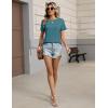 Zeagoo Womens Tshirt Short Sleeve Summer Tops Crewneck Casual Basic Tee Shirts Spring Clothes Trendy Outfit(Peacock Blue)