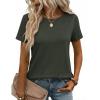 Zeagoo Womens Tshirt Short Sleeve Summer Tops Crewneck Casual Basic Tee Shirts Spring Clothes Trendy Outfit(Army Green)