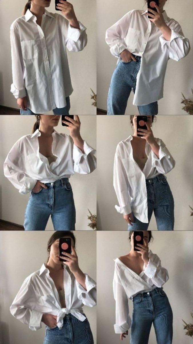 imageZeagoo Womens Button Down Shirt Long Sleeve Blouse Business Work Tops Dressy Casual Floral Printed Outfits with PocketAwhite