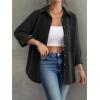 Zeagoo Womens Button Down Shirt Long Sleeve Blouse Business Work Tops Dressy Casual Floral Printed Outfits with Pocket(A-black)