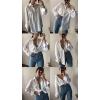 Zeagoo Womens Button Down Shirt Long Sleeve Blouse Business Work Tops Dressy Casual Floral Printed Outfits with Pocket(A-white)