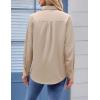 Zeagoo Womens Button Down Shirt Long Sleeve Blouse Business Work Tops Dressy Casual Floral Printed Outfits with Pocket(B-beige)