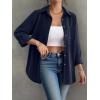 Zeagoo Womens Button Down Shirt Long Sleeve Blouse Business Work Tops Dressy Casual Floral Printed Outfits with Pocket(B-blue)