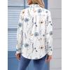 Zeagoo Womens Button Down Shirt Long Sleeve Blouse Business Work Tops Dressy Casual Floral Printed Outfits with Pocket(C-bf112)