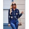 Zeagoo Womens Button Down Shirt Long Sleeve Blouse Business Work Tops Dressy Casual Floral Printed Outfits with Pocket(C-bf318)