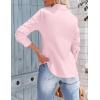 Zeagoo Womens Button Down Shirts Long Sleeve V Neck Tops Wrinkle Free Collared Work Office Solid Blouses Corset Tops(Pink)