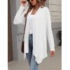 Zeagoo Womens Cardigan Long Sleeve Lightweight Cardigan Draped Open Front Loose Casual 2026 Fashion Clothing(A White)