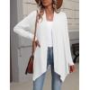 Zeagoo Womens Cardigan Long Sleeve Lightweight Cardigan Draped Open Front Loose Casual 2026 Fashion Clothing(A White)