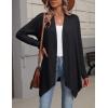 Zeagoo Womens Cardigan Long Sleeve Lightweight Cardigan Draped Open Front Loose Casual 2026 Fashion Clothing(Black)