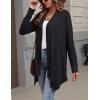 Zeagoo Womens Cardigan Long Sleeve Lightweight Cardigan Draped Open Front Loose Casual 2026 Fashion Clothing(Black)