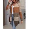 Zeagoo Womens Cardigan Long Sleeve Lightweight Cardigan Draped Open Front Loose Casual 2026 Fashion Clothing(Color Blocking-jh398)