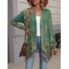 Zeagoo Womens Cardigan Long Sleeve Lightweight Cardigan Draped Open Front Loose Casual 2026 Fashion Clothing(Flower Green-mz839)