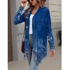 Zeagoo Womens Cardigan Long Sleeve Lightweight Cardigan Draped Open Front Loose Casual 2026 Fashion Clothing(Flower Navy-mz845)