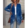 Zeagoo Womens Cardigan Long Sleeve Lightweight Cardigan Draped Open Front Loose Casual 2026 Fashion Clothing(Flower Navy-mz845)