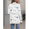 Zeagoo Womens Cardigan Long Sleeve Lightweight Cardigan Draped Open Front Loose Casual 2026 Fashion Clothing(Flower White-bf290)