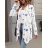 Zeagoo Womens Cardigan Long Sleeve Lightweight Cardigan Draped Open Front Loose Casual 2026 Fashion Clothing(Flower White-bf290)