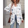 Zeagoo Womens Cardigan Long Sleeve Lightweight Cardigan Draped Open Front Loose Casual 2026 Fashion Clothing(Flower White-bf290)