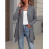 Zeagoo Womens Cardigan Long Sleeve Lightweight Cardigan Draped Open Front Loose Casual 2026 Fashion Clothing(Gray)