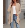 Zeagoo Womens Cardigan Long Sleeve Lightweight Cardigan Draped Open Front Loose Casual 2026 Fashion Clothing(Khaki)