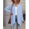 Zeagoo Womens Cardigan Long Sleeve Lightweight Cardigan Draped Open Front Loose Casual 2026 Fashion Clothing(Light Blue)