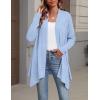 Zeagoo Womens Cardigan Long Sleeve Lightweight Cardigan Draped Open Front Loose Casual 2026 Fashion Clothing(Light Blue)