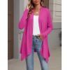 Zeagoo Womens Cardigan Long Sleeve Lightweight Cardigan Draped Open Front Loose Casual 2026 Fashion Clothing(Rose Red)