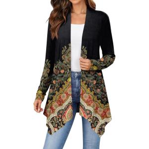 Zeagoo Womens Cardigan Long Sleeve Lightweight Cardigan Draped Open Front Loose Casual 2026 Fashion Clothing(Mz933)