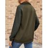 Zeagoo Women’s Sweatshrits Quarter Zip Pullover Fleece Sweatshirt Casual Cable Knit Sleeve Hoodies Fashion Outfits Clothes(Dark Army Green)