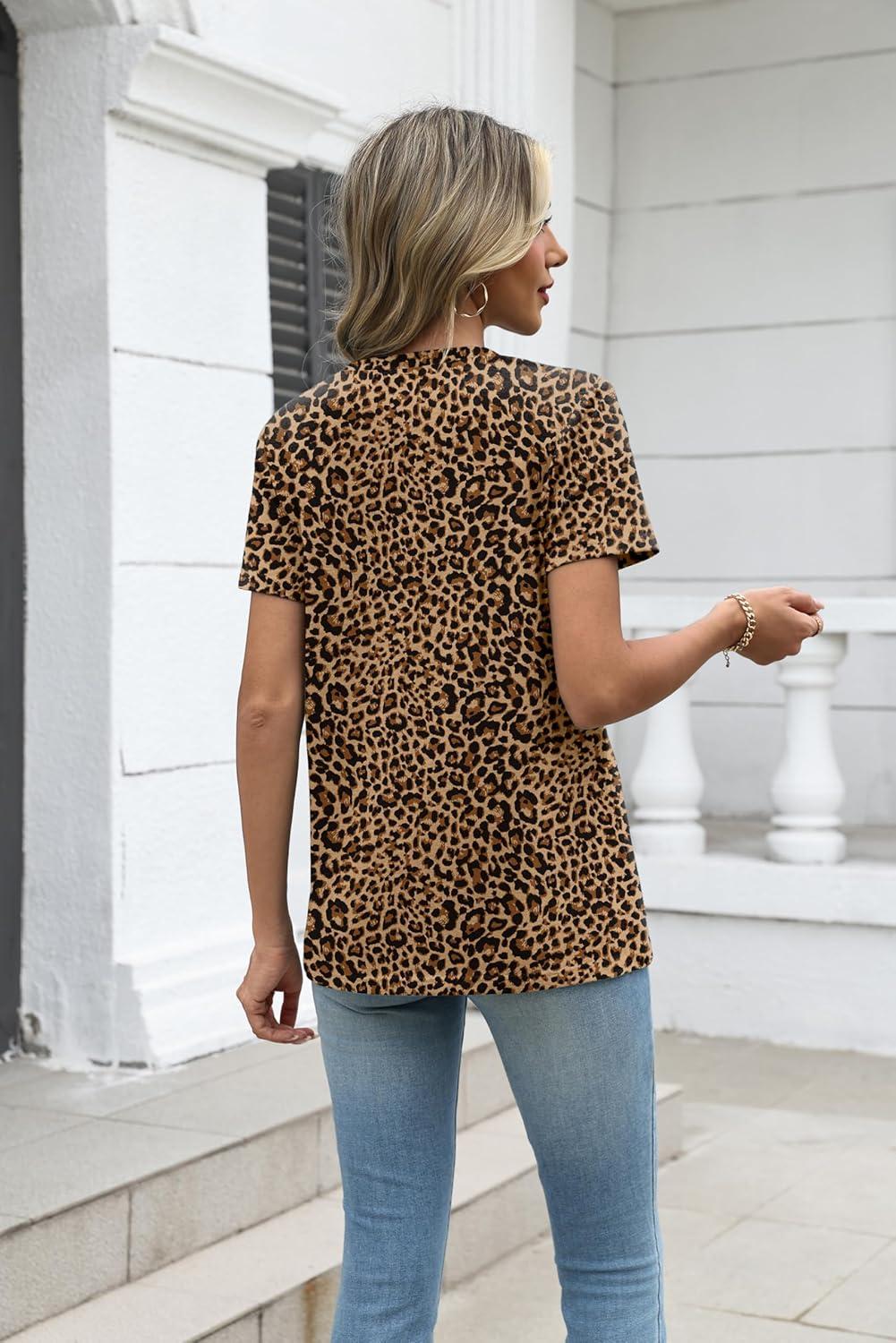imageZeagoo Womens Tops Summer Casual Short Sleeve Tshirts Business Basic Spring VNeck Shirts Outfits S3XLZzan136
