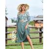 Zeagoo Women Casual Dress 3/4 Sleeve Casual Loose Midi Dress(Sf234)