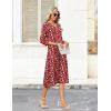 Zeagoo Women Casual Dress 3/4 Sleeve Casual Loose Midi Dress(Xh268)