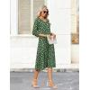 Zeagoo Women Casual Dress 3/4 Sleeve Casual Loose Midi Dress(Xh527)