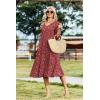 Zeagoo Women Casual Dress 3/4 Sleeve Casual Loose Midi Dress(Xh546)