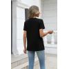 Zeagoo Womens Tops Summer Casual Short Sleeve Tshirts Business Basic Spring V-Neck Shirts Outfits S-3XL(A-black)