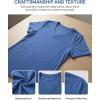 Zeagoo Womens Tops Summer Casual Short Sleeve Tshirts Business Basic Spring V-Neck Shirts Outfits S-3XL(Z-blue)