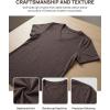 Zeagoo Womens Tops Summer Casual Short Sleeve Tshirts Business Basic Spring V-Neck Shirts Outfits S-3XL(Z-brown)