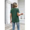 Zeagoo Womens Tops Summer Casual Short Sleeve Tshirts Business Basic Spring V-Neck Shirts Outfits S-3XL(Z-green)