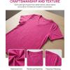 Zeagoo Womens Tops Summer Casual Short Sleeve Tshirts Business Basic Spring V-Neck Shirts Outfits S-3XL(Z-rose Red)