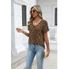 Zeagoo Womens Tops Summer Casual Short Sleeve Tshirts Business Basic Spring V-Neck Shirts Outfits S-3XL(Zz-an136)