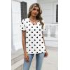 Zeagoo Womens Tops Summer Casual Short Sleeve Tshirts Business Basic Spring V-Neck Shirts Outfits S-3XL(Zz-jh592)
