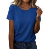 Zeagoo Womens Tshirt Short Sleeve Summer Tops Crewneck Casual Basic Tee Shirts Spring Clothes Trendy Outfit(Z Abstract Blue 319)