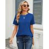 Zeagoo Womens Tshirt Short Sleeve Summer Tops Crewneck Casual Basic Tee Shirts Spring Clothes Trendy Outfit(Z Abstract Blue 319)