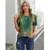 Zeagoo Womens Tshirt Short Sleeve Summer Tops Crewneck Casual Basic Tee Shirts Spring Clothes Trendy Outfit(Z Boho Floral Green 839)