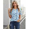 Zeagoo Womens Tshirt Short Sleeve Summer Tops Crewneck Casual Basic Tee Shirts Spring Clothes Trendy Outfit(Z Color Block Blue 329)
